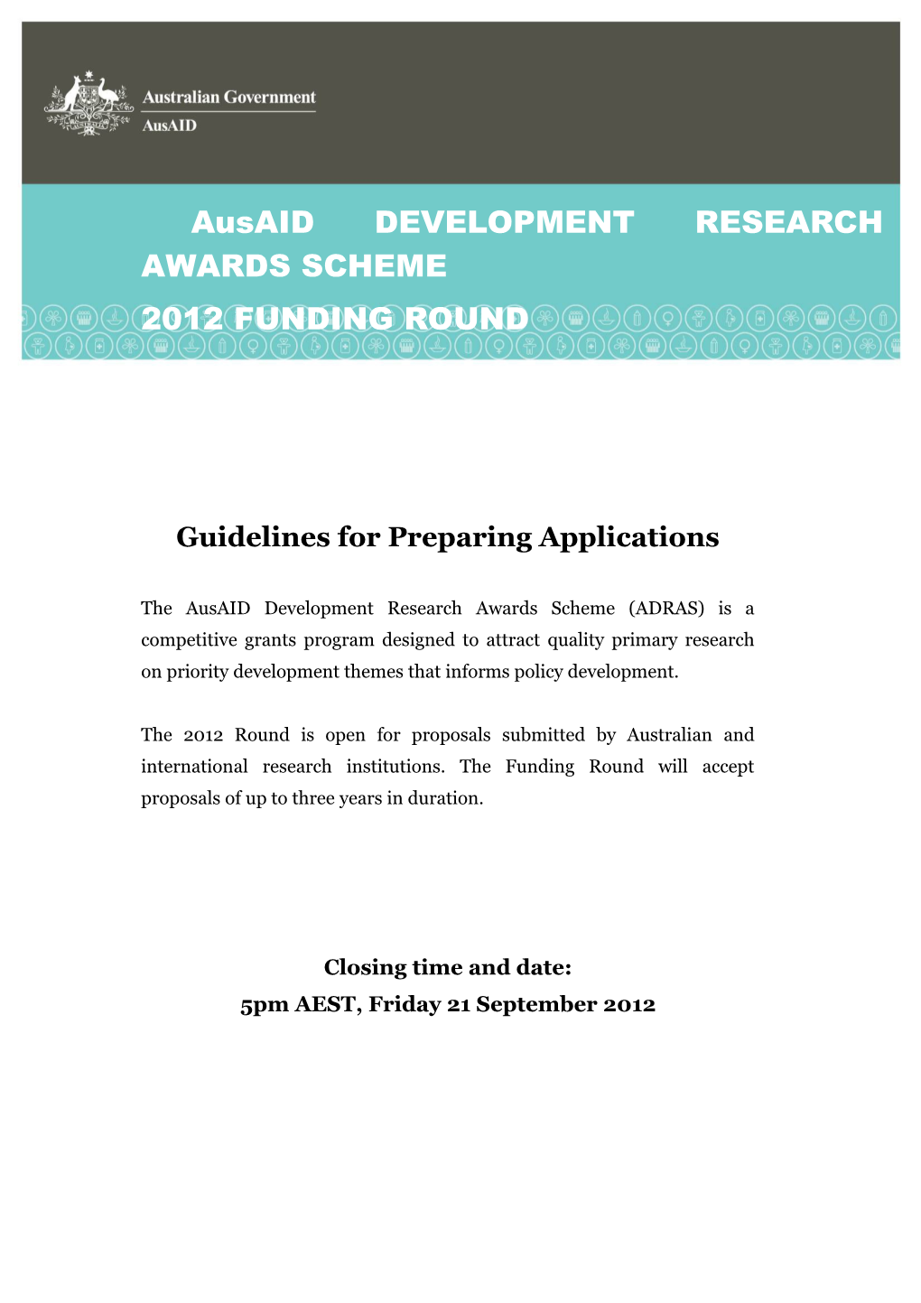 Guidelines for Preparing Applications