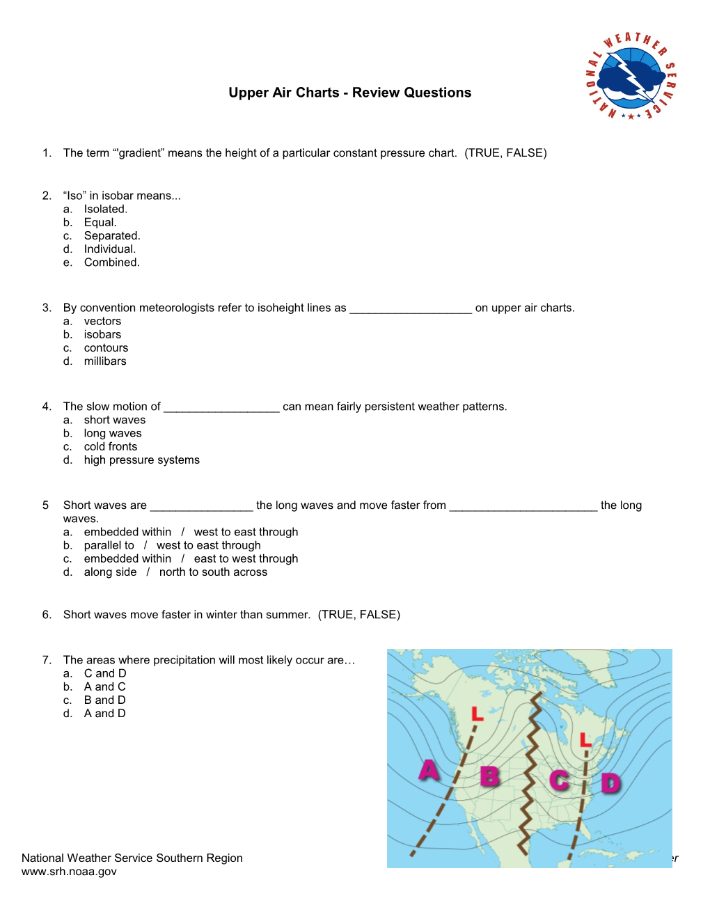 The Atmosphere - Review Questions s1