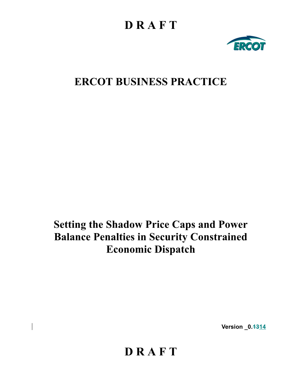 Ercot Business Practice