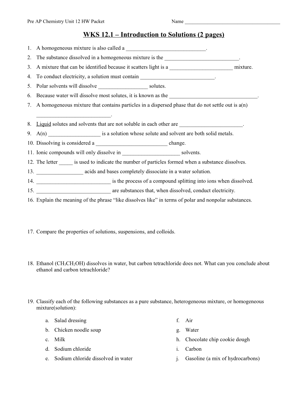 Writing and Naming Binary Compounds Worksheet
