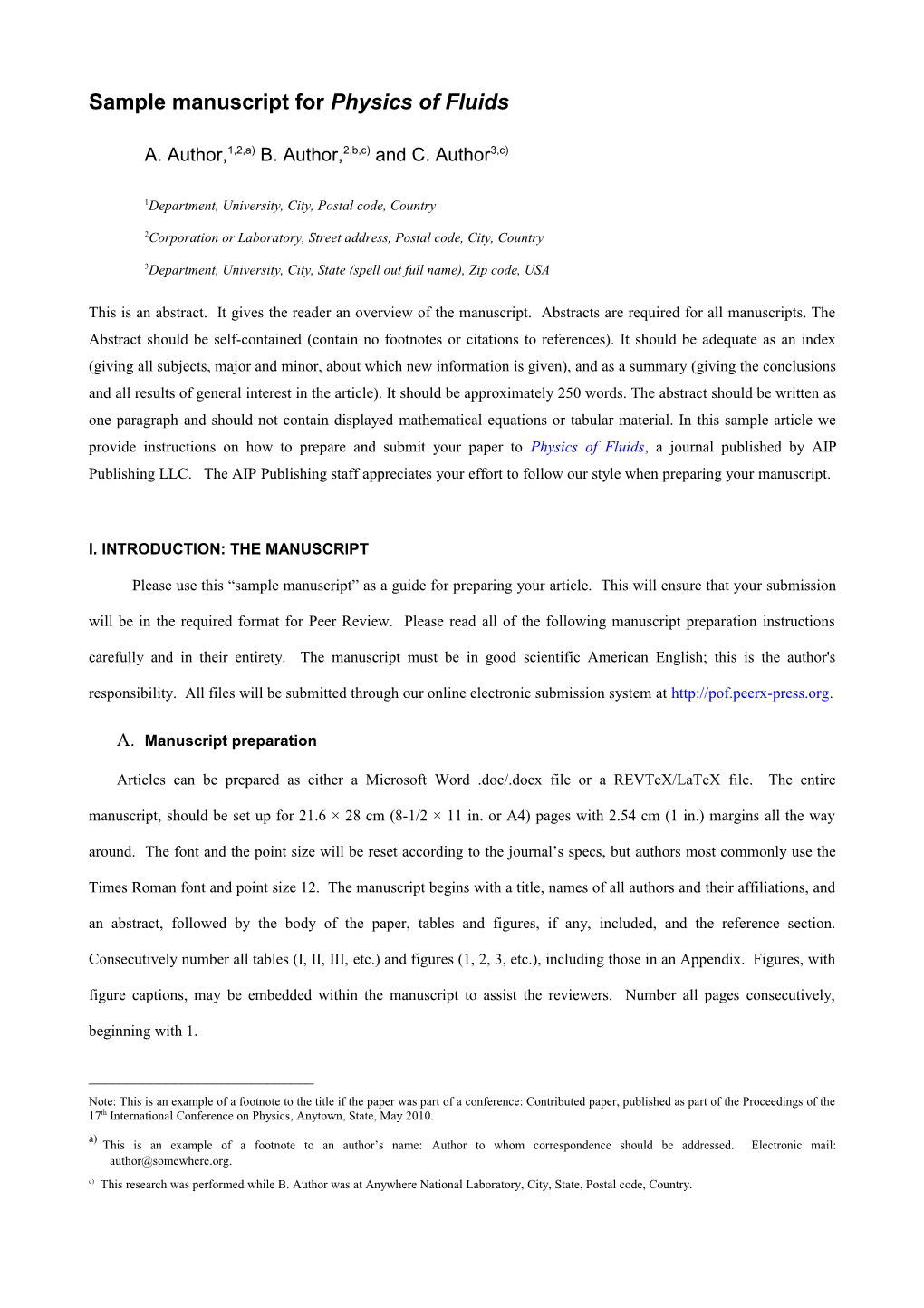 Sample HTPD Article for RSI