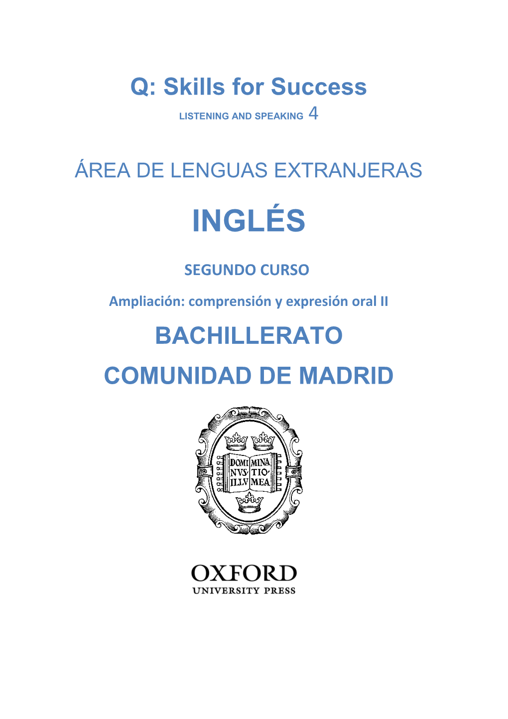 Programación Q Skills 4 2º Bachillerato Comunidad De Madrid Castellano