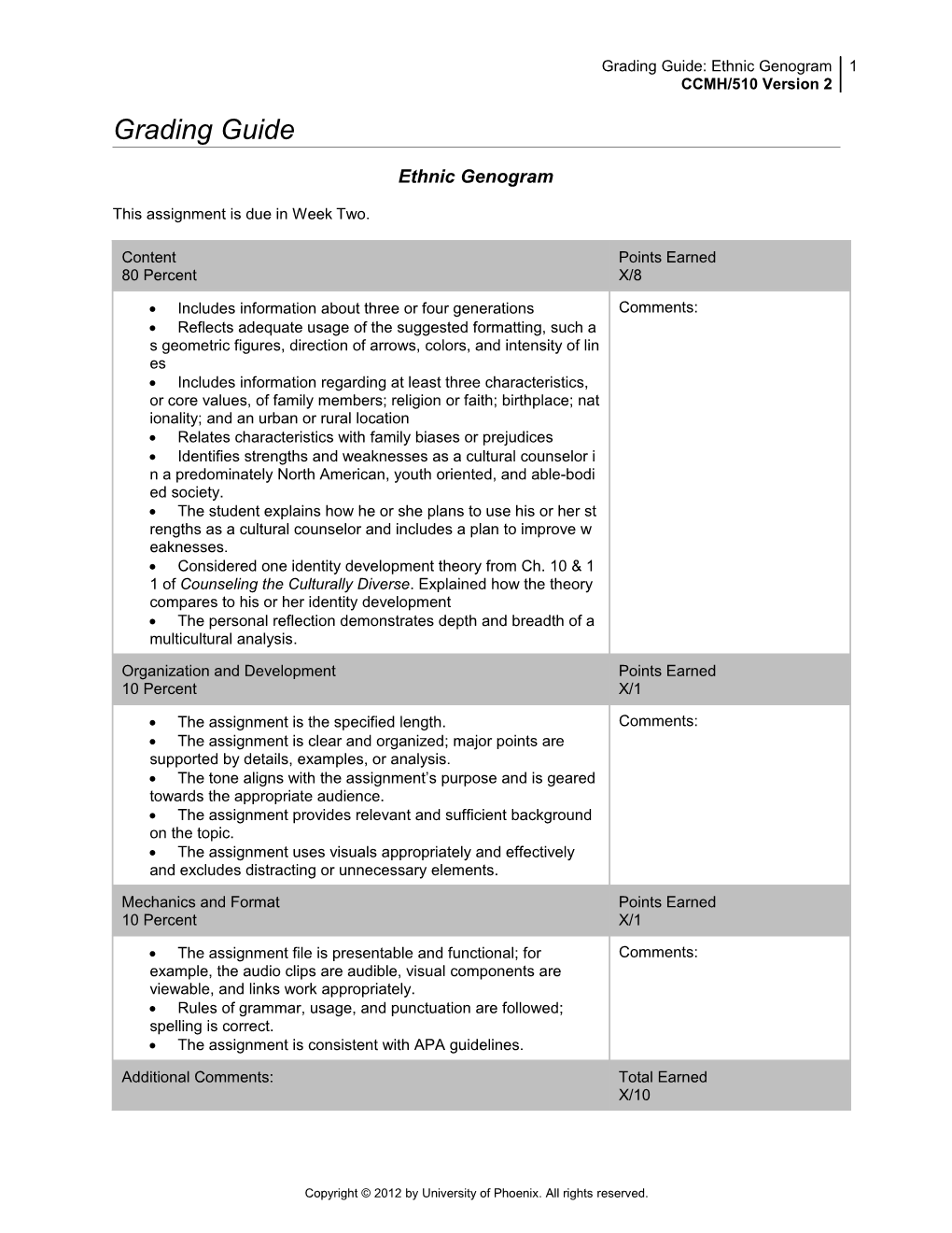 Grading Guide - Text with Images