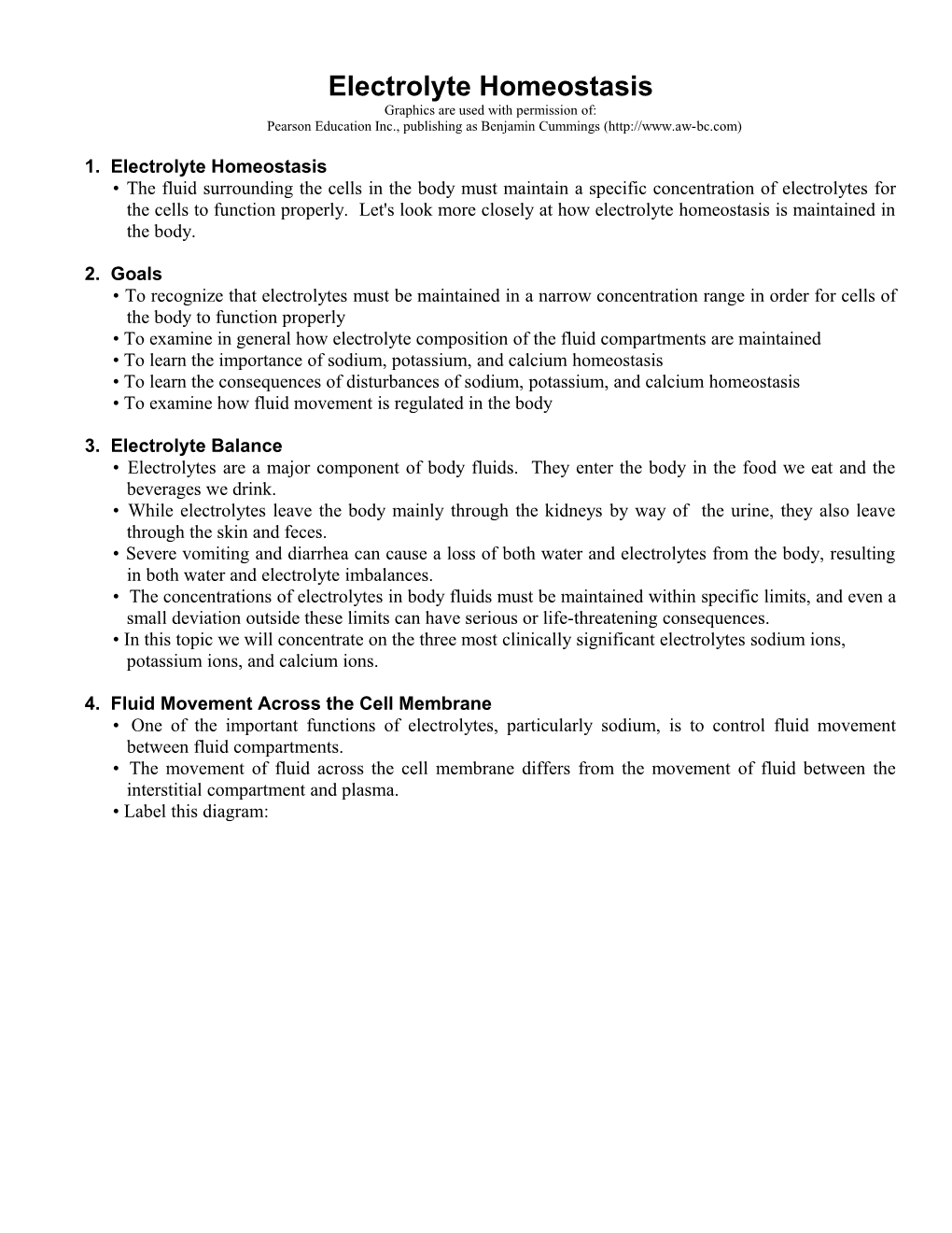 Electrolyte Homeostasis