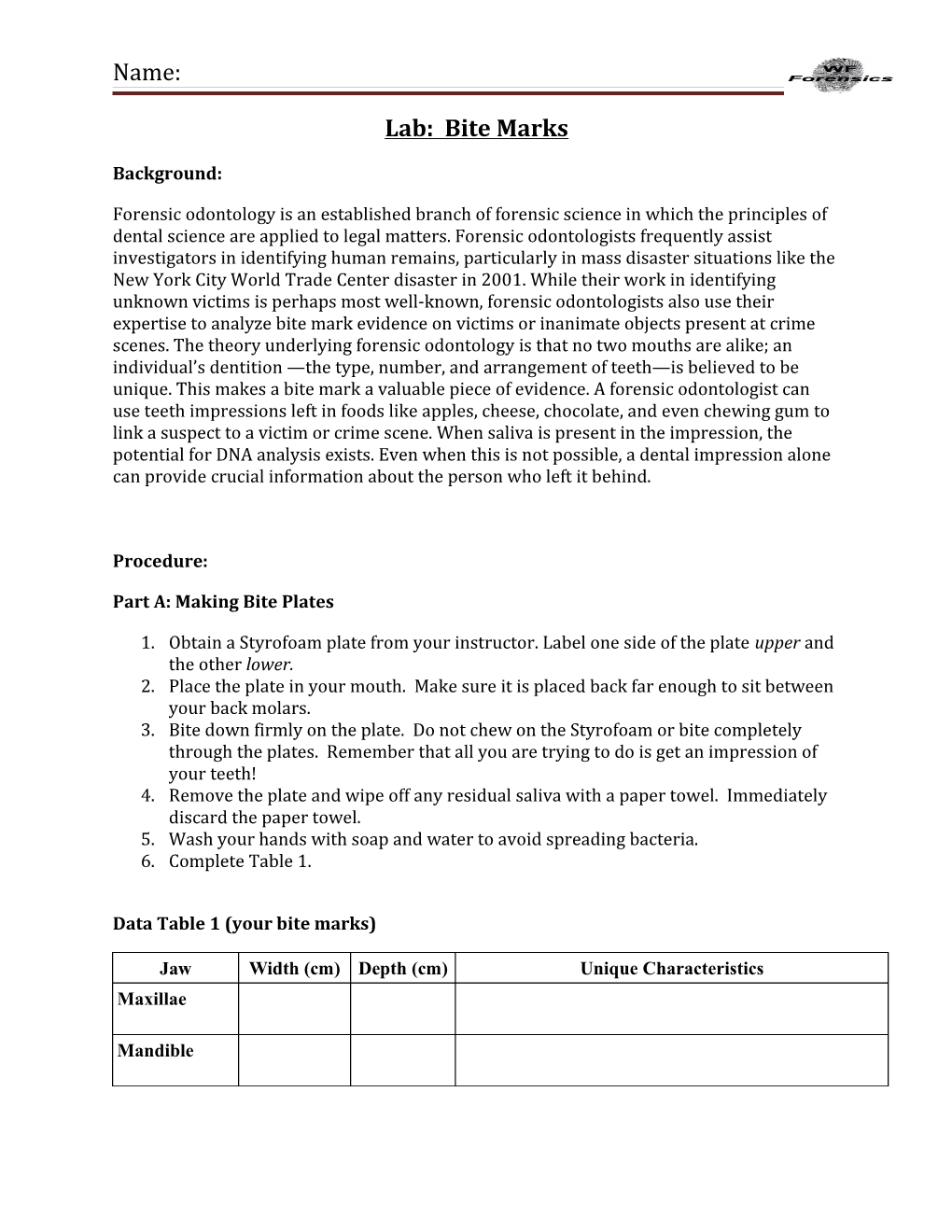 Part A: Making Bite Plates