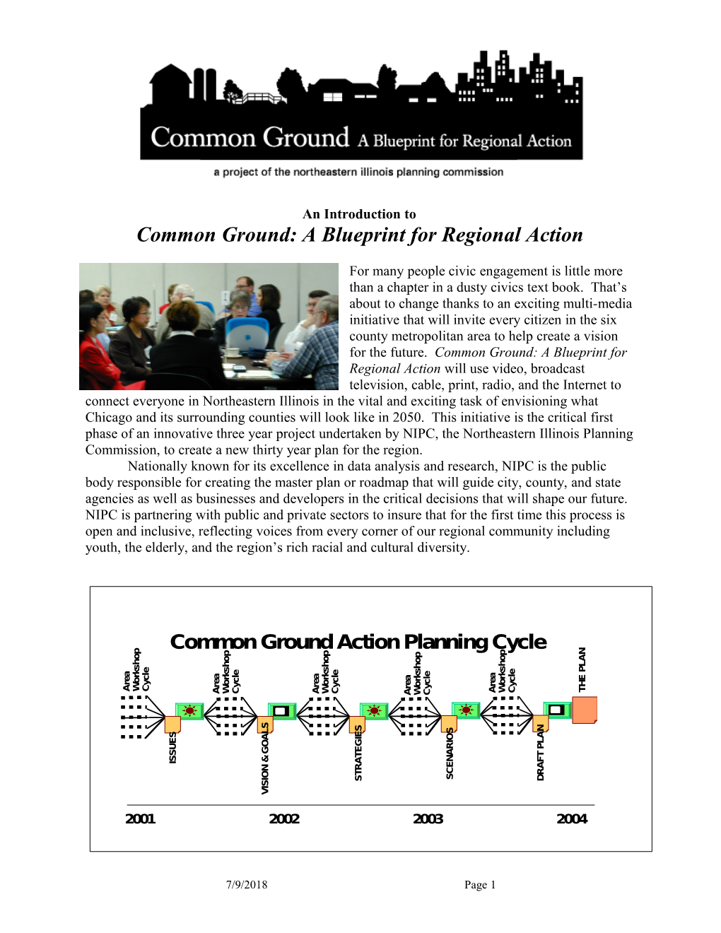 Common Ground: a Blueprint for Regional Action
