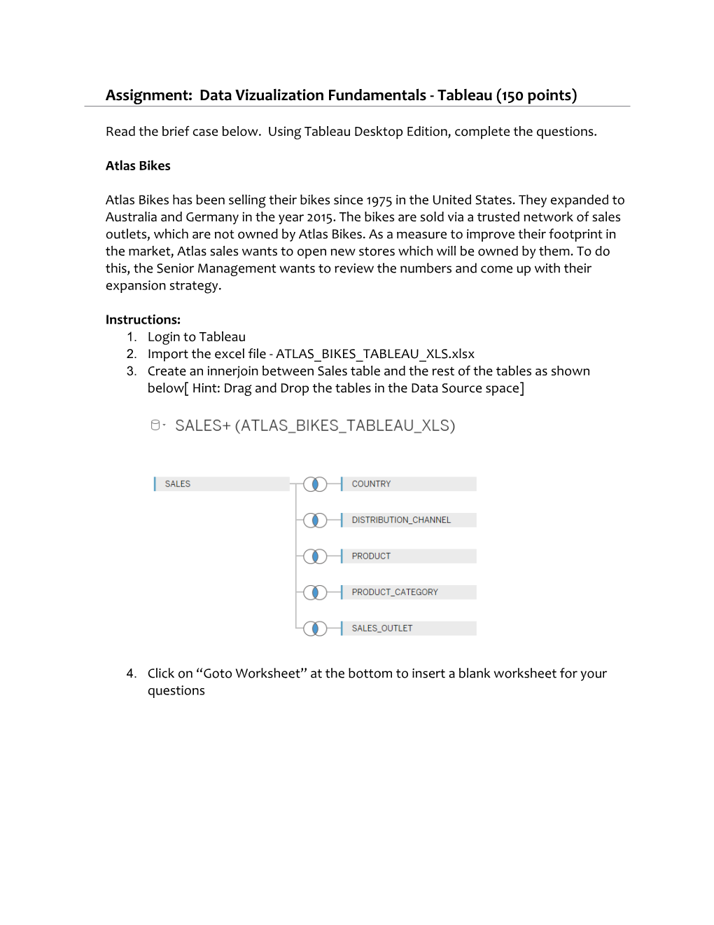 Assignment: Data Vizualization Fundamentals - Tableau(150 Points)