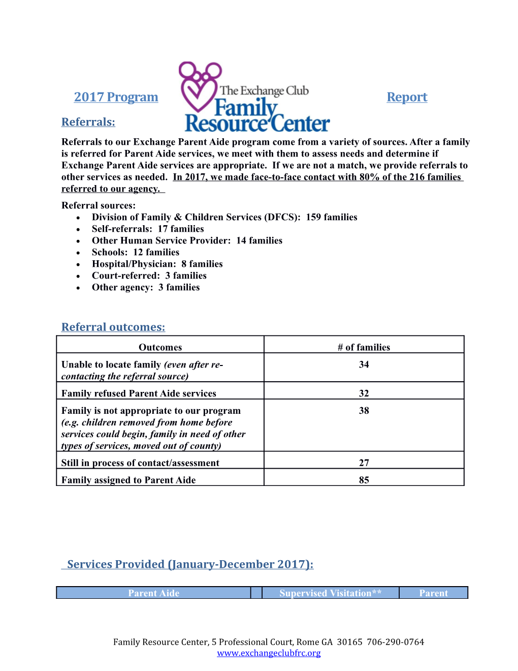 2017 Program Report