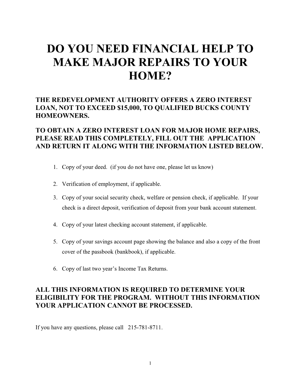 Doyou Need Financial Help to Make Major Repairs to Your Home?