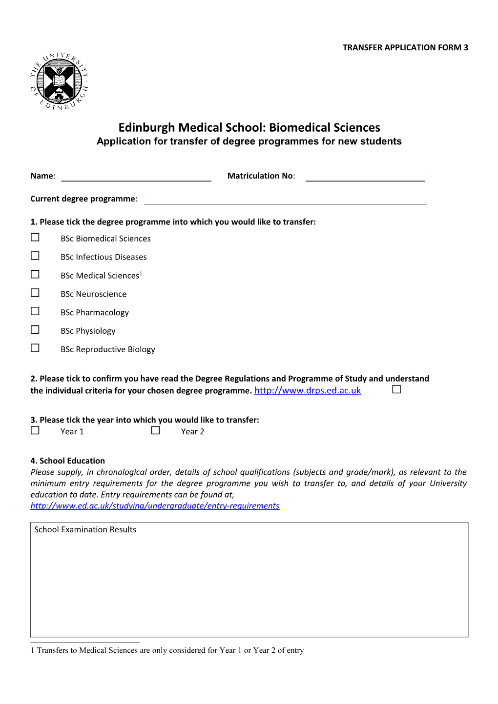 Edinburgh Medical School: Biomedical Sciences