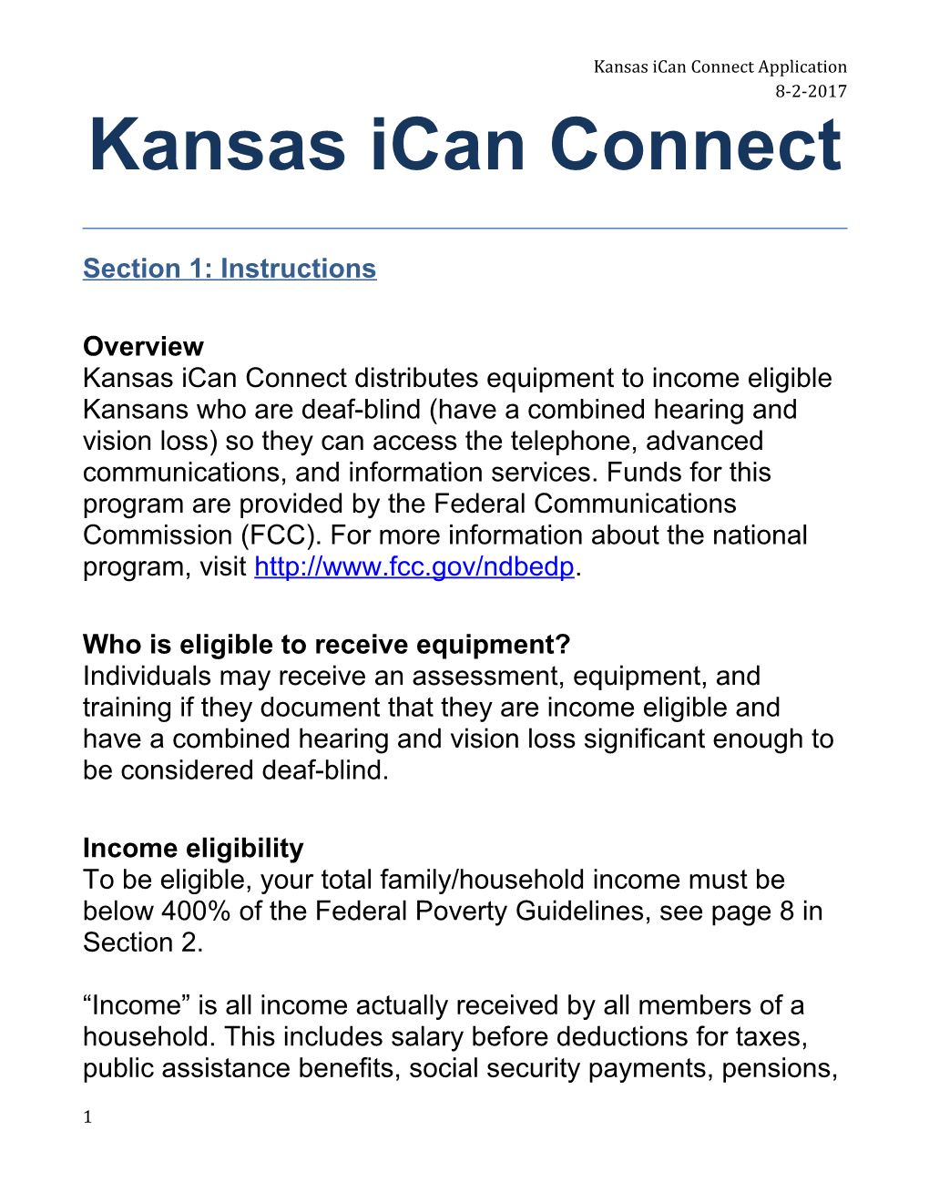 Kansas Ican Connect Application