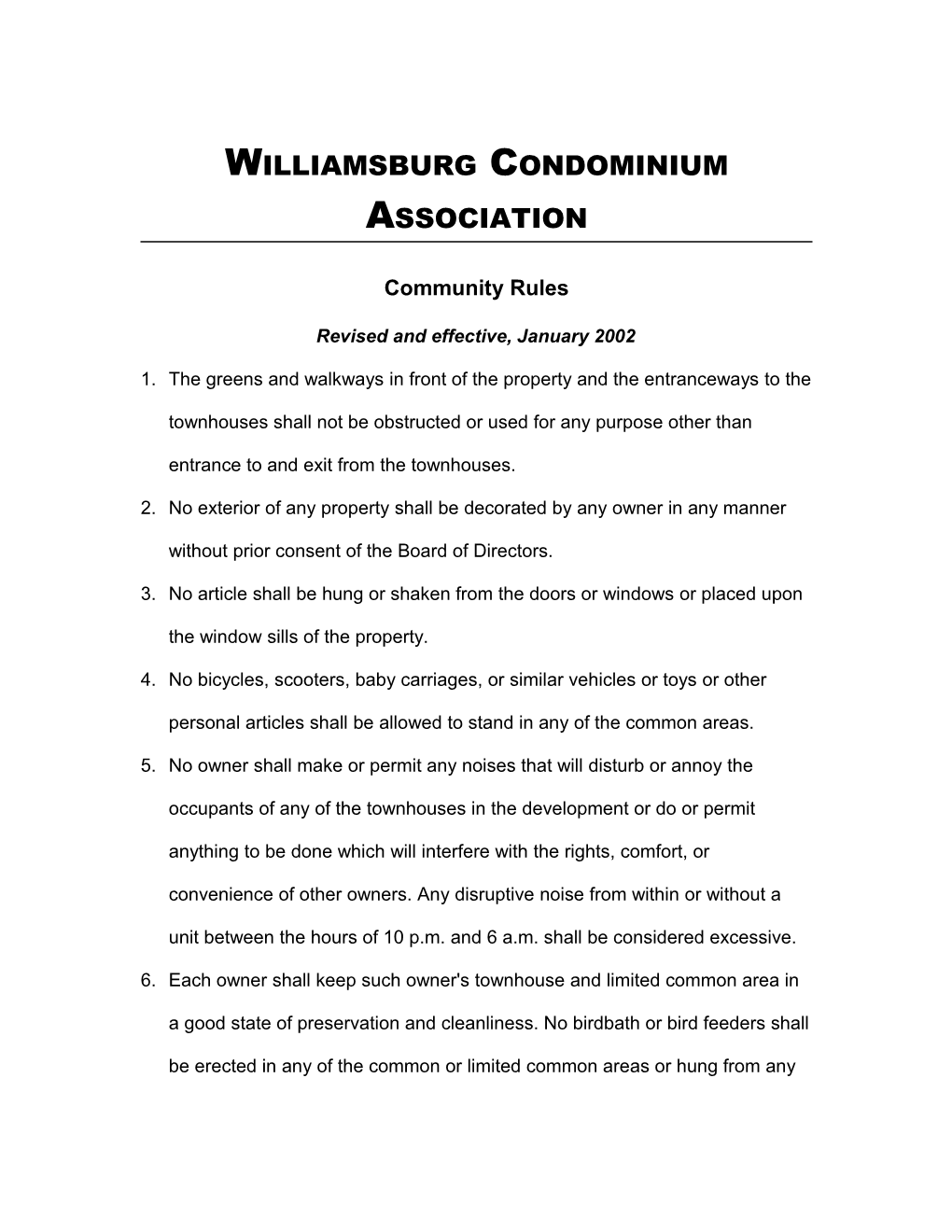 Williamsburg Condominium Association