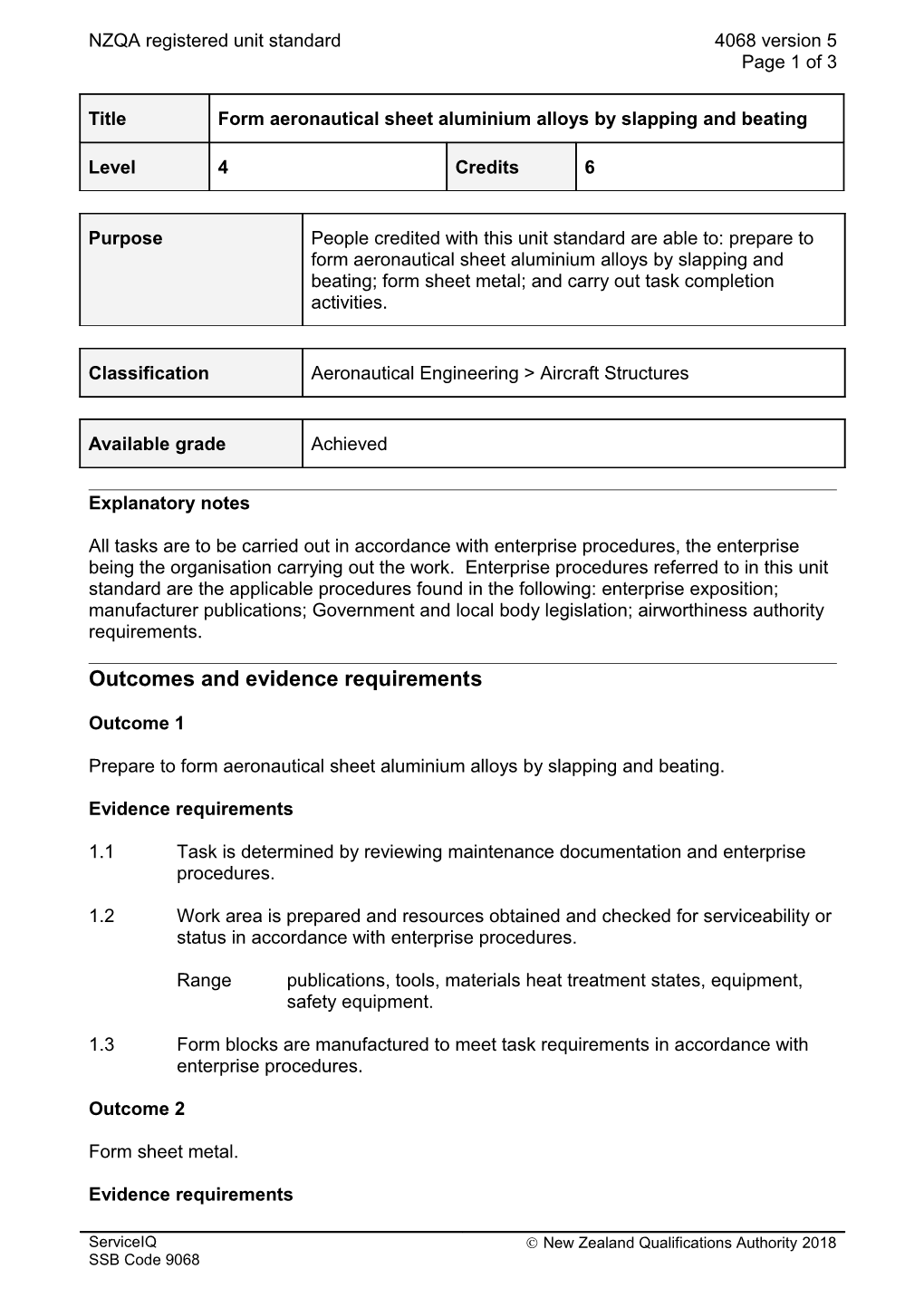 4068 Form Aeronautical Sheet Aluminium Alloys by Slapping and Beating