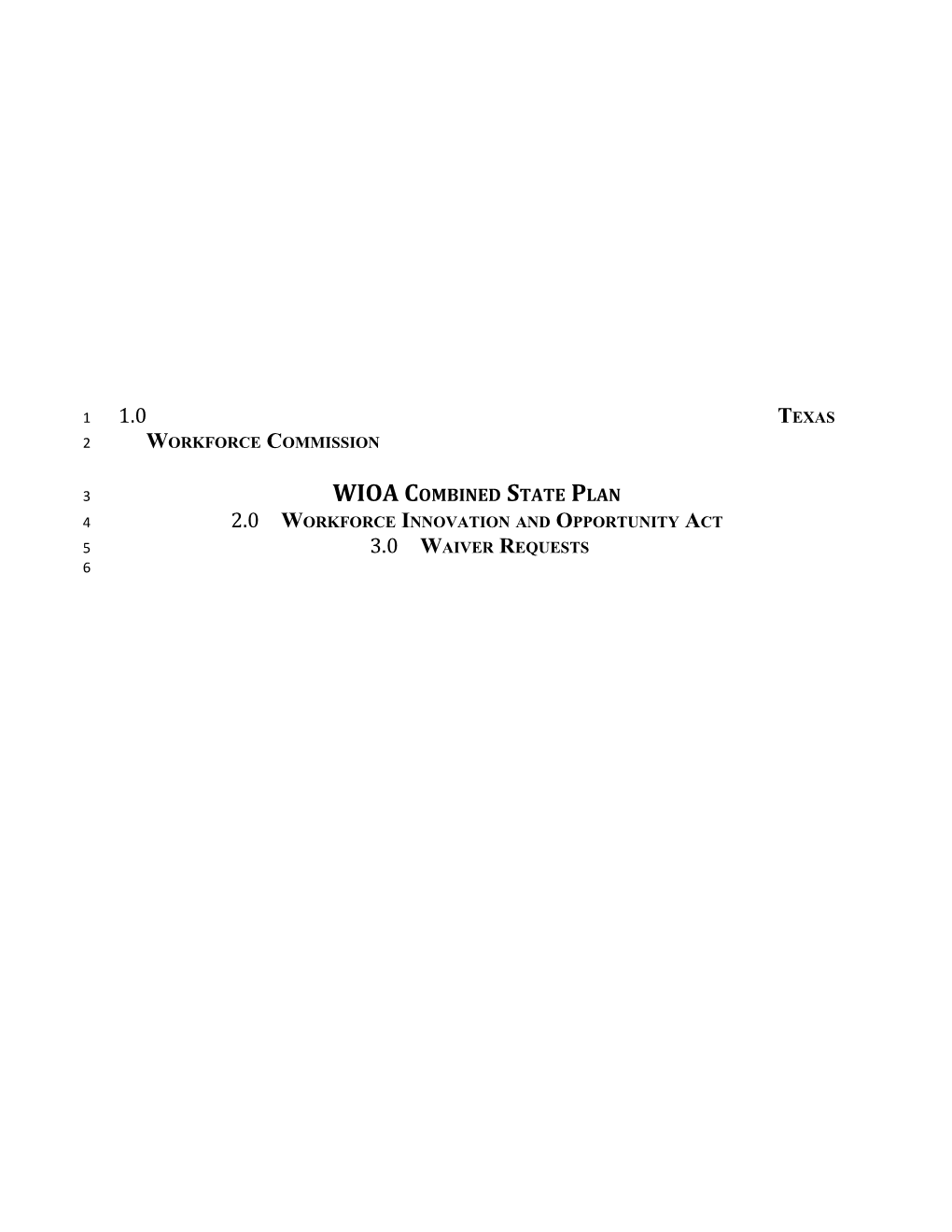 WIOA Combined State Plan