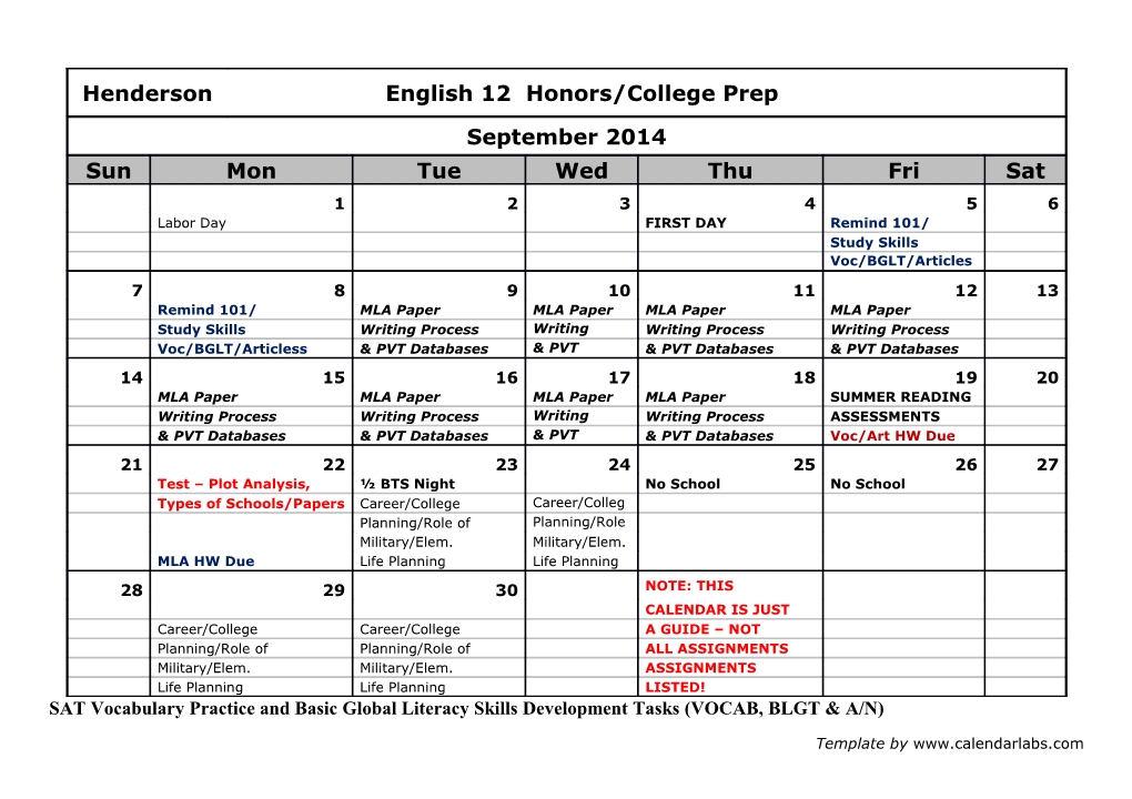 SAT Vocabulary Practice and Basic Global Literacy Skills Development Tasks (VOCAB, BLGT & A/N)