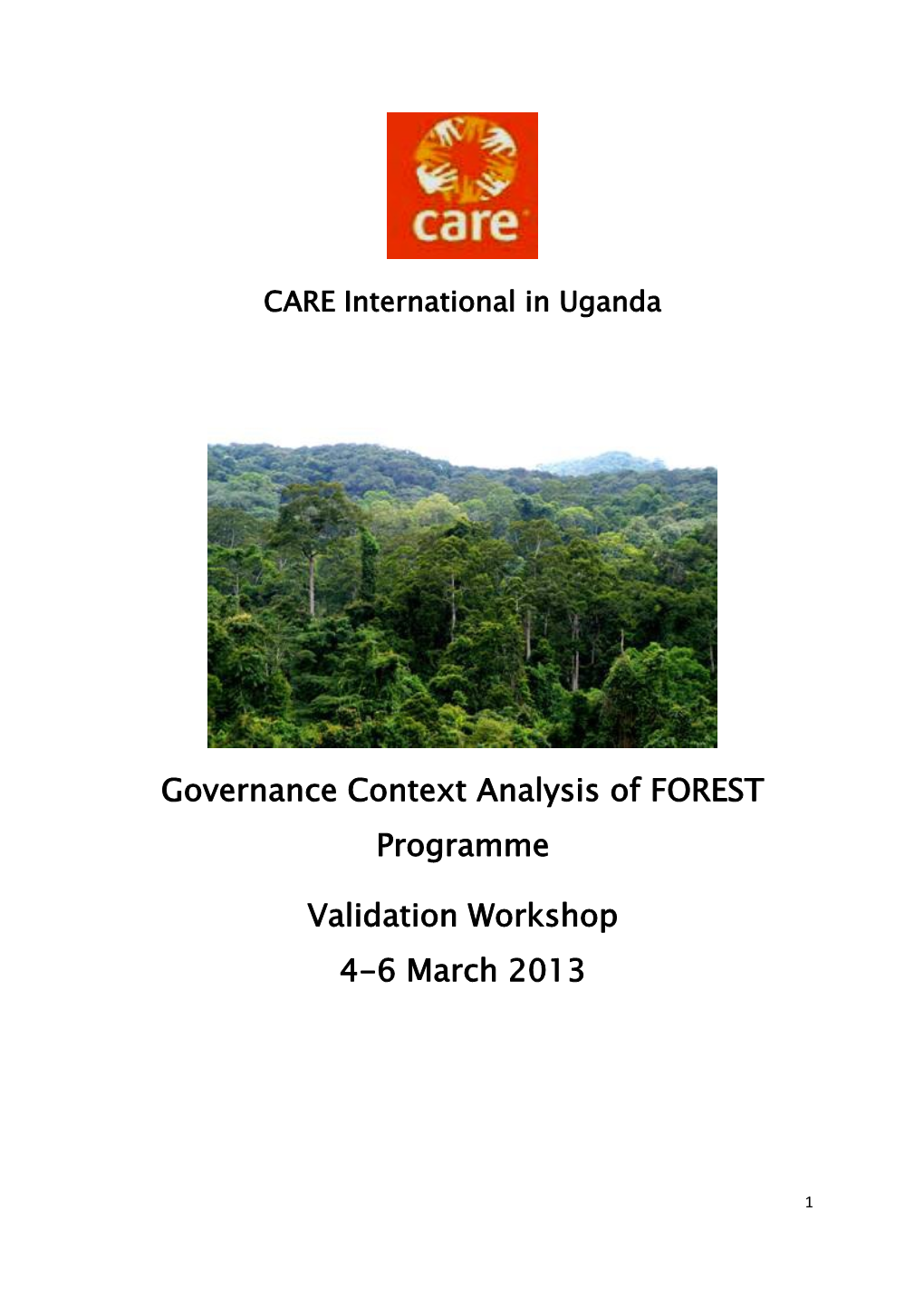 Governance Context Analysis of Forestprogramme