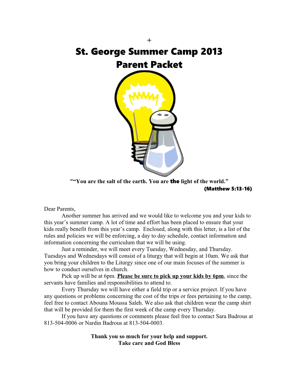 St. George Summer Camp 2013