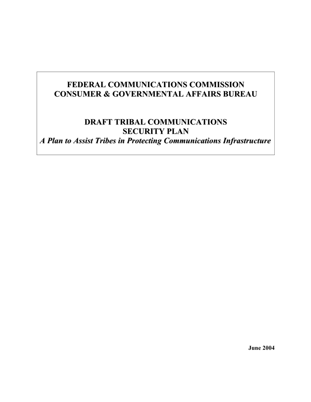 Consumer & Governmental Affairs Bureau
