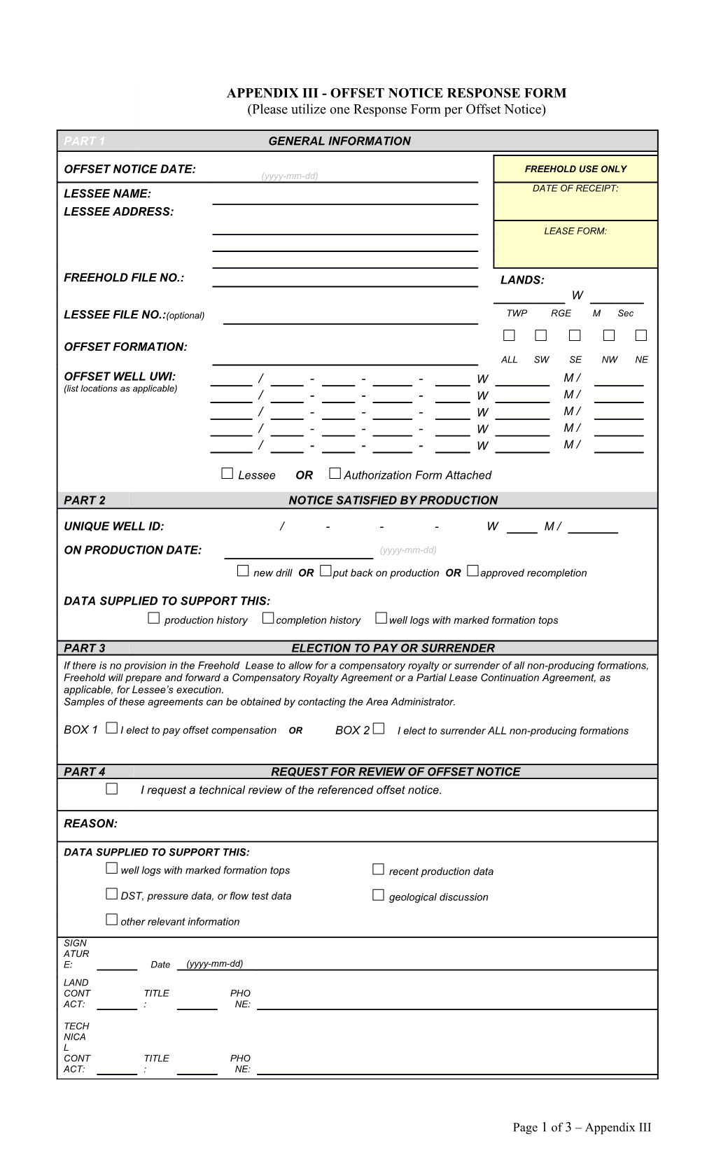 Appendix Iii - Authorization Form