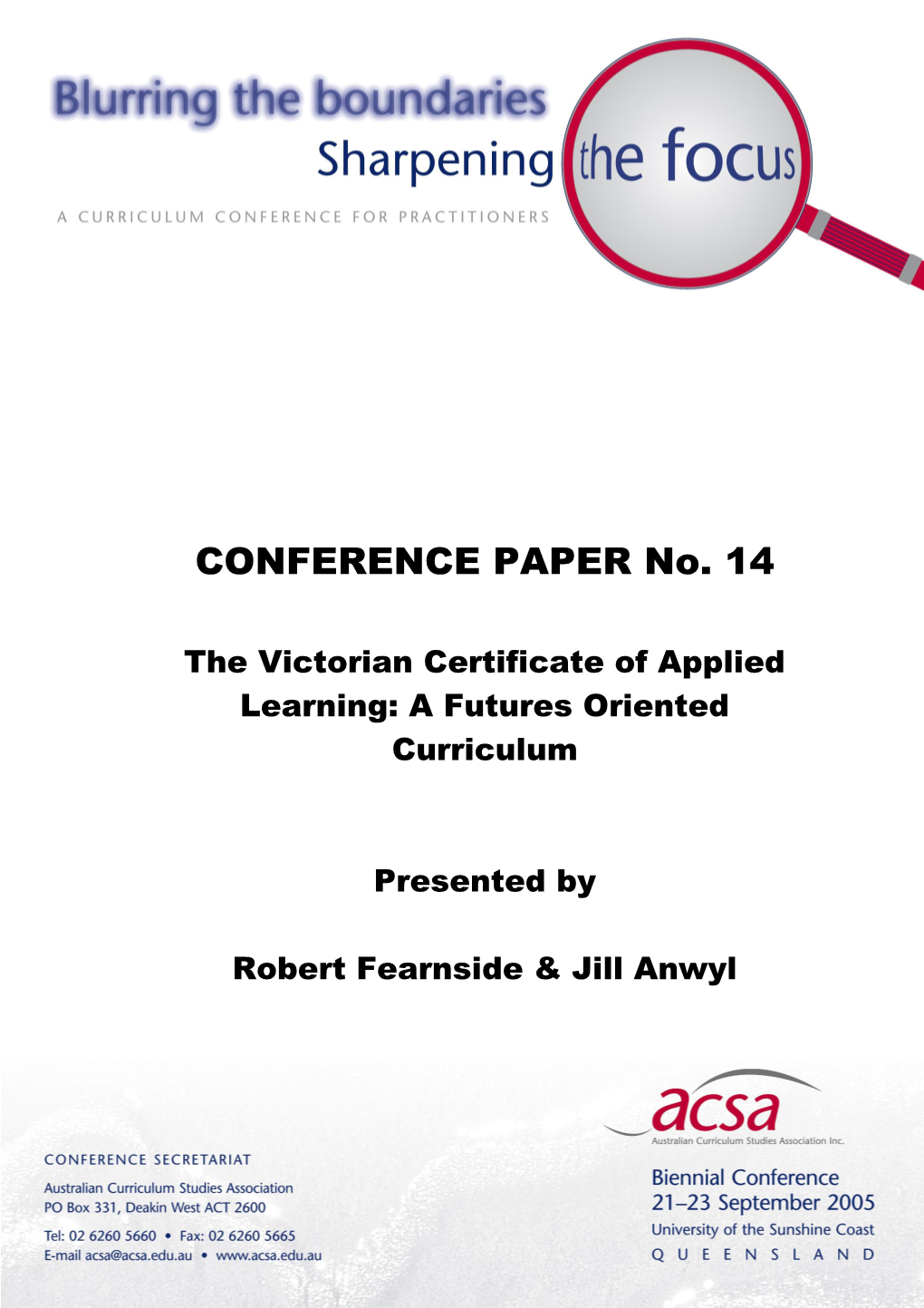 CONFERENCE PAPER No s1