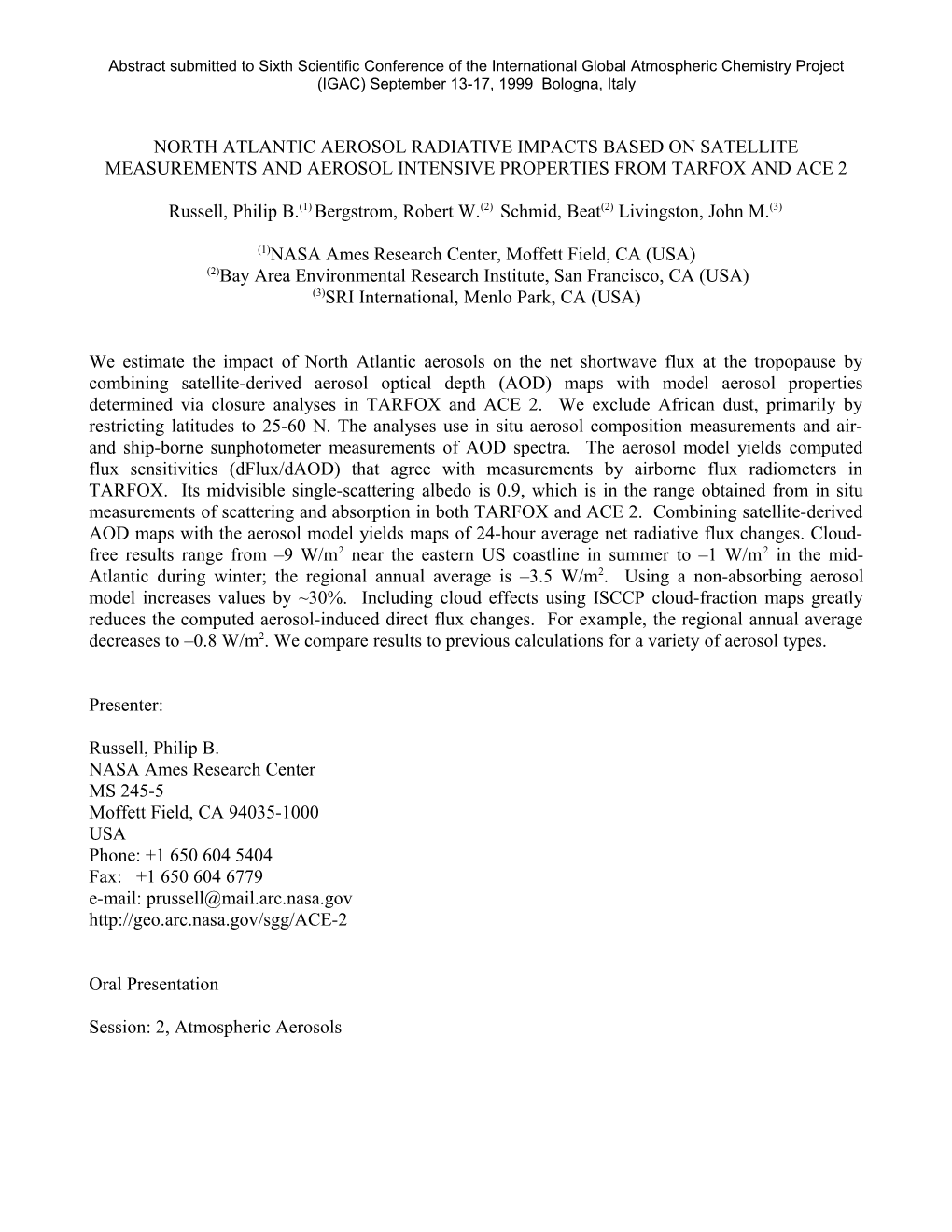 Clear Sky Closure Studies of Lower Tropospheric Aerosol and Water Vapor During ACE-2 Using