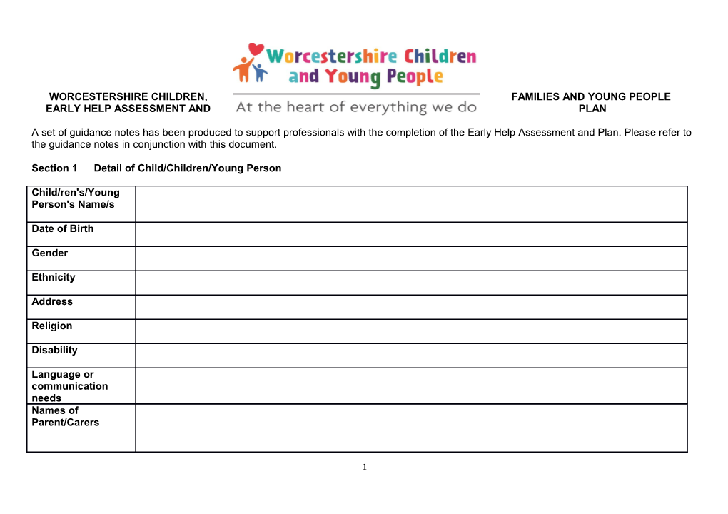 Worcestershire Children, Families and Young People