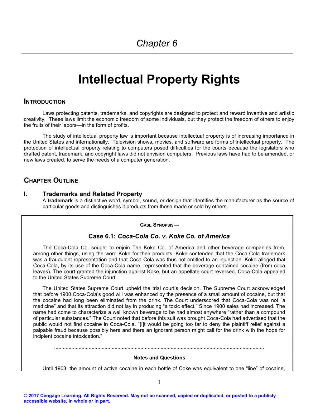 Chapter 6: Intellectual Property Rights 21