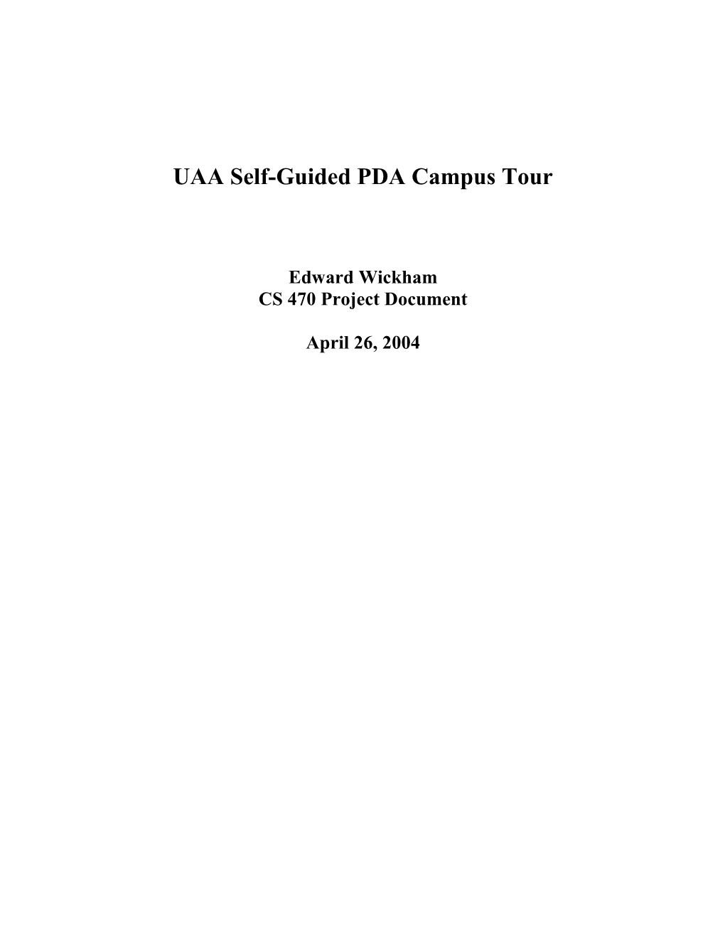 UAA Self-Guided PDA Campus Tour