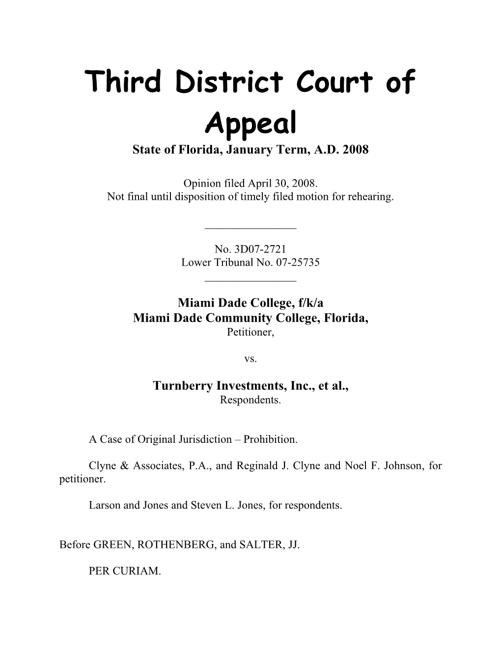 Third District Court of Appeal s4