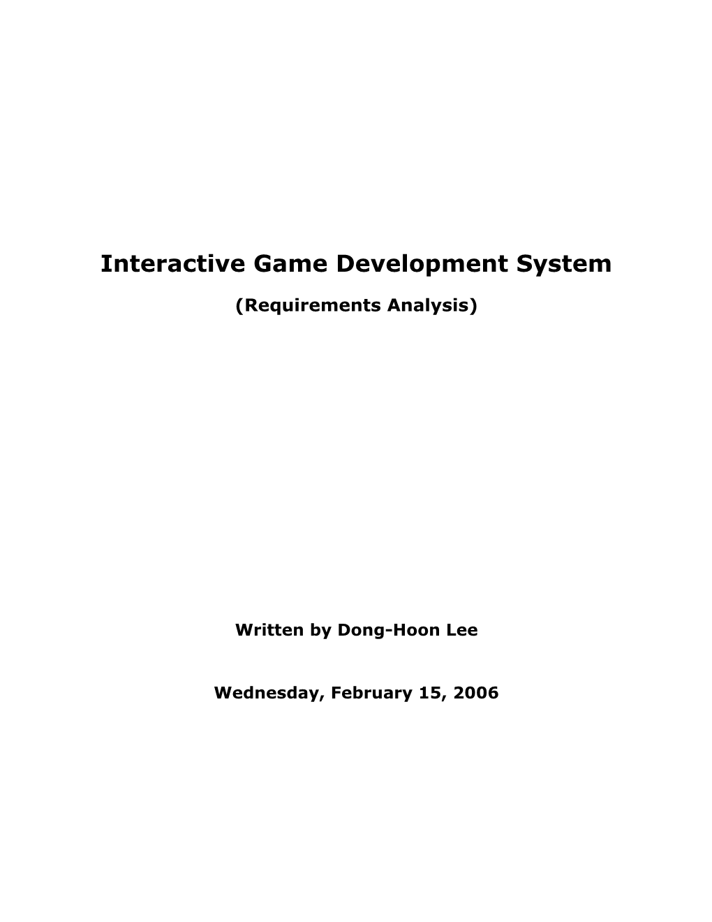 Interactive Game Development System