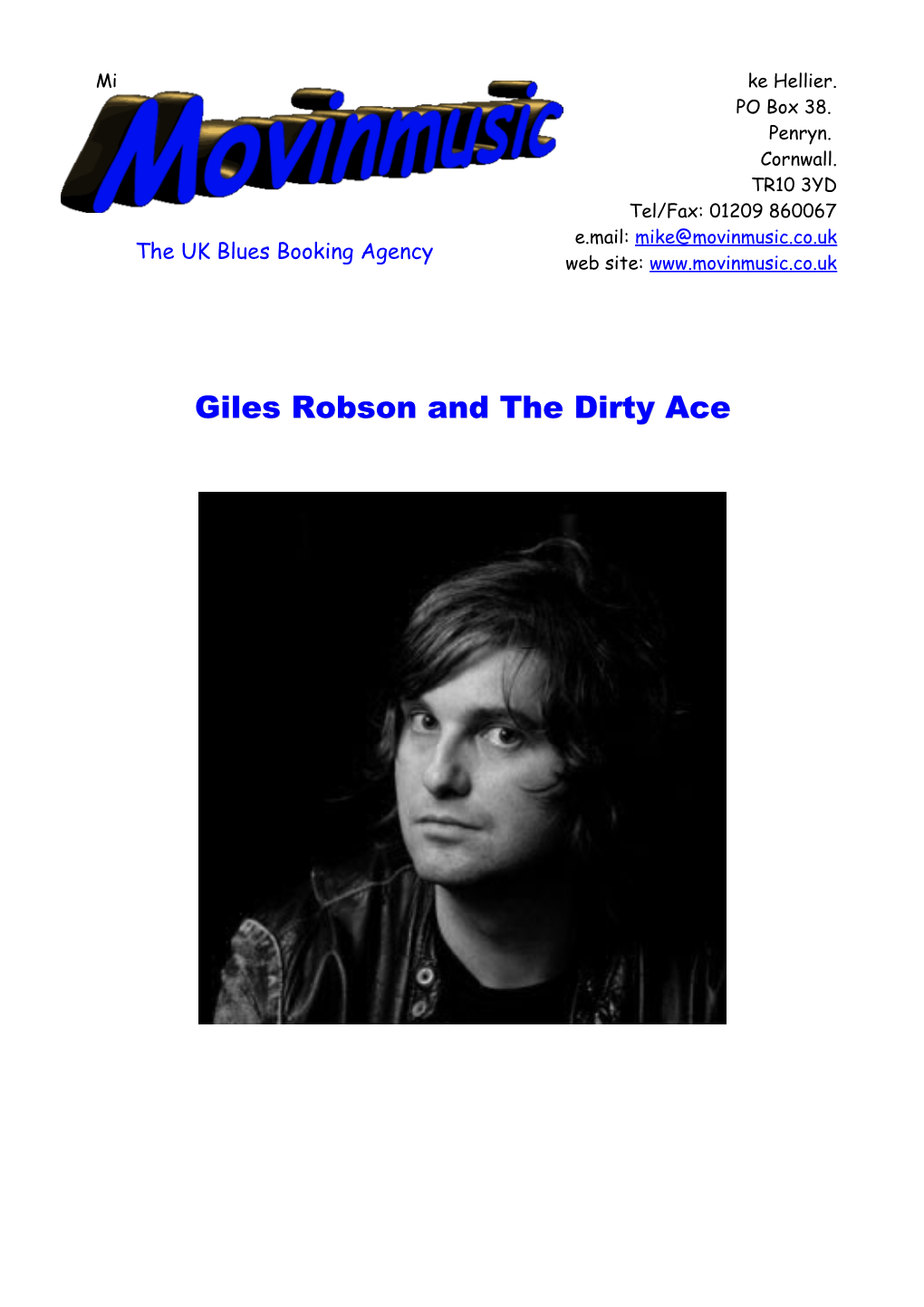 Giles Robson and the Dirty Ace