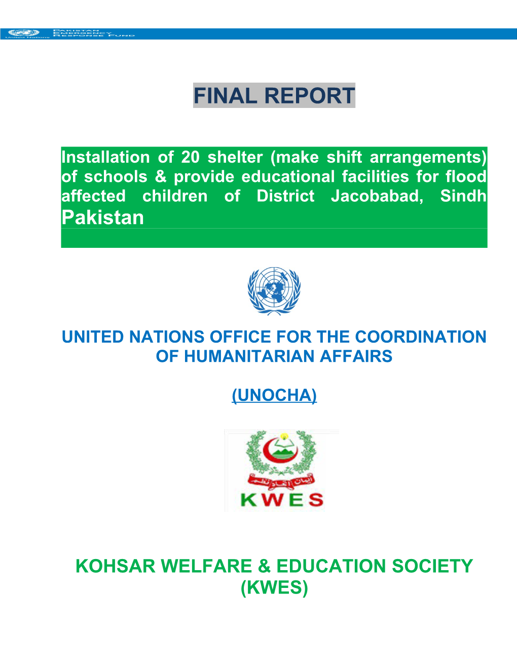 United Nations Office for the Coordination of Humanitarian Affairs