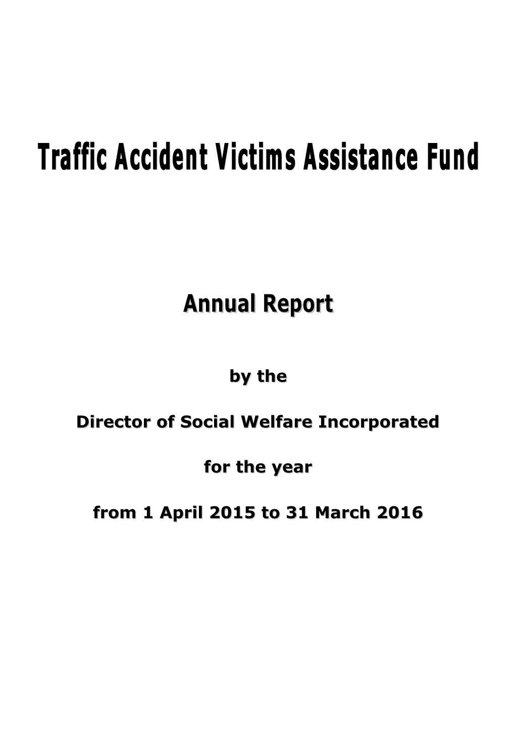 2015-16 TAVA Fund Annual Report