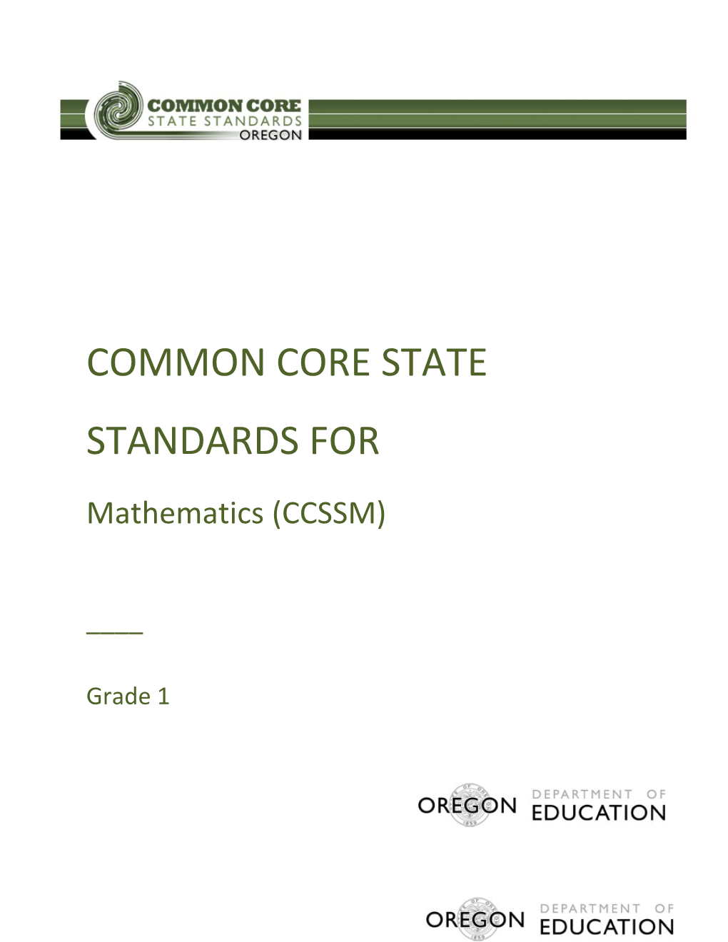 Common Core State Standards For s1