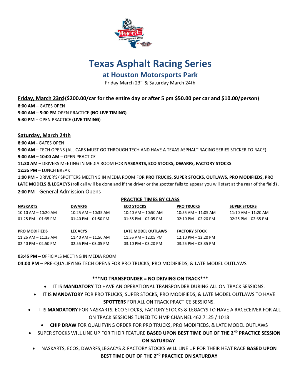 Texas Asphalt Racing Series