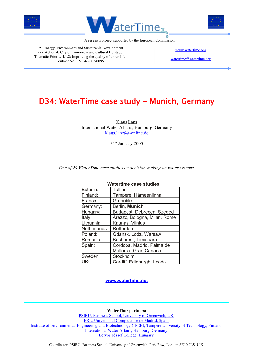 D34: Watertime Case Study - Munich, Germany