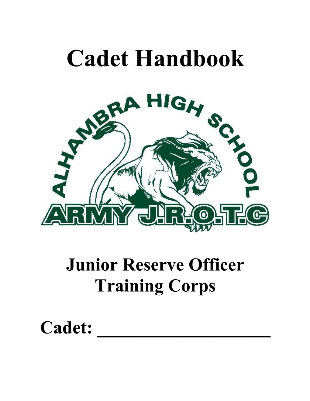 Junior Reserve Officer Training Corps