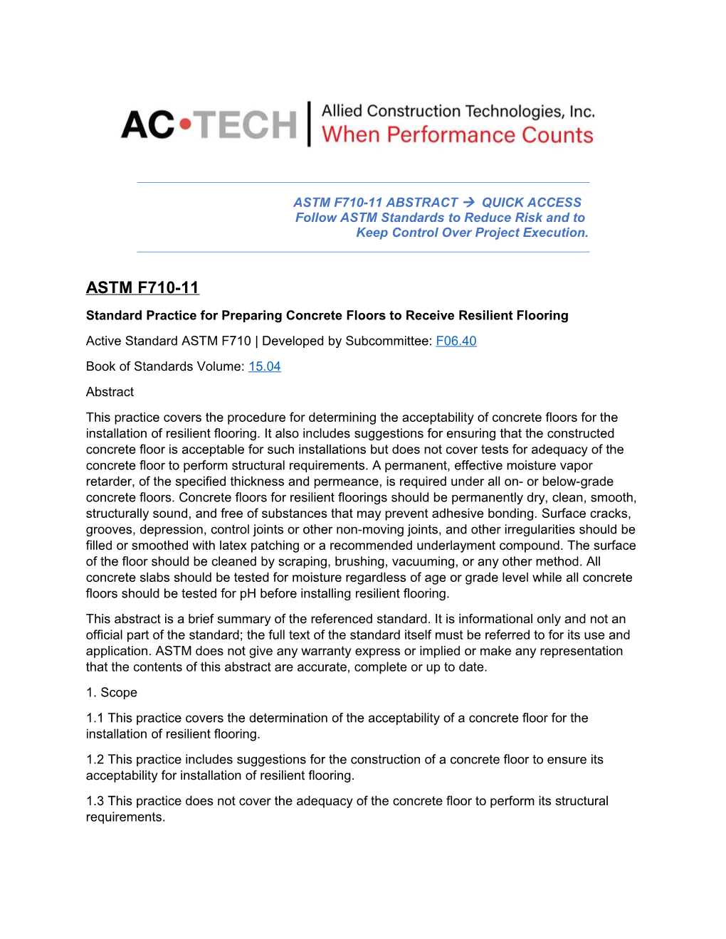 Astm F710-11 Abstract Quick Access