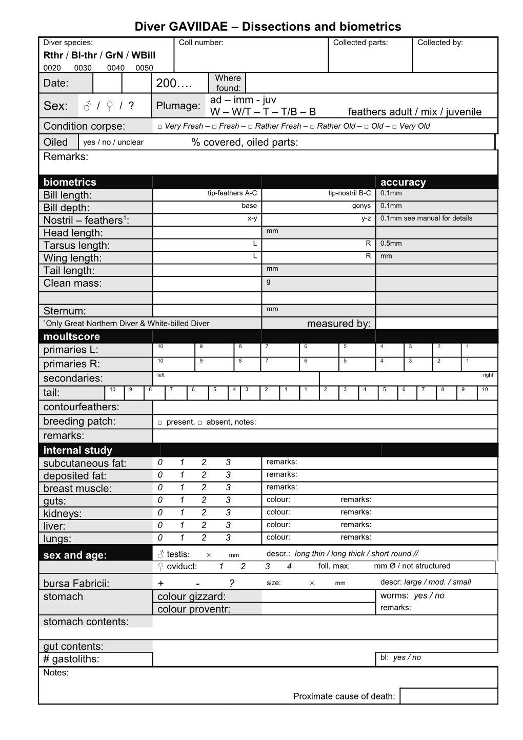 Dissectieformulier NZG/NSO