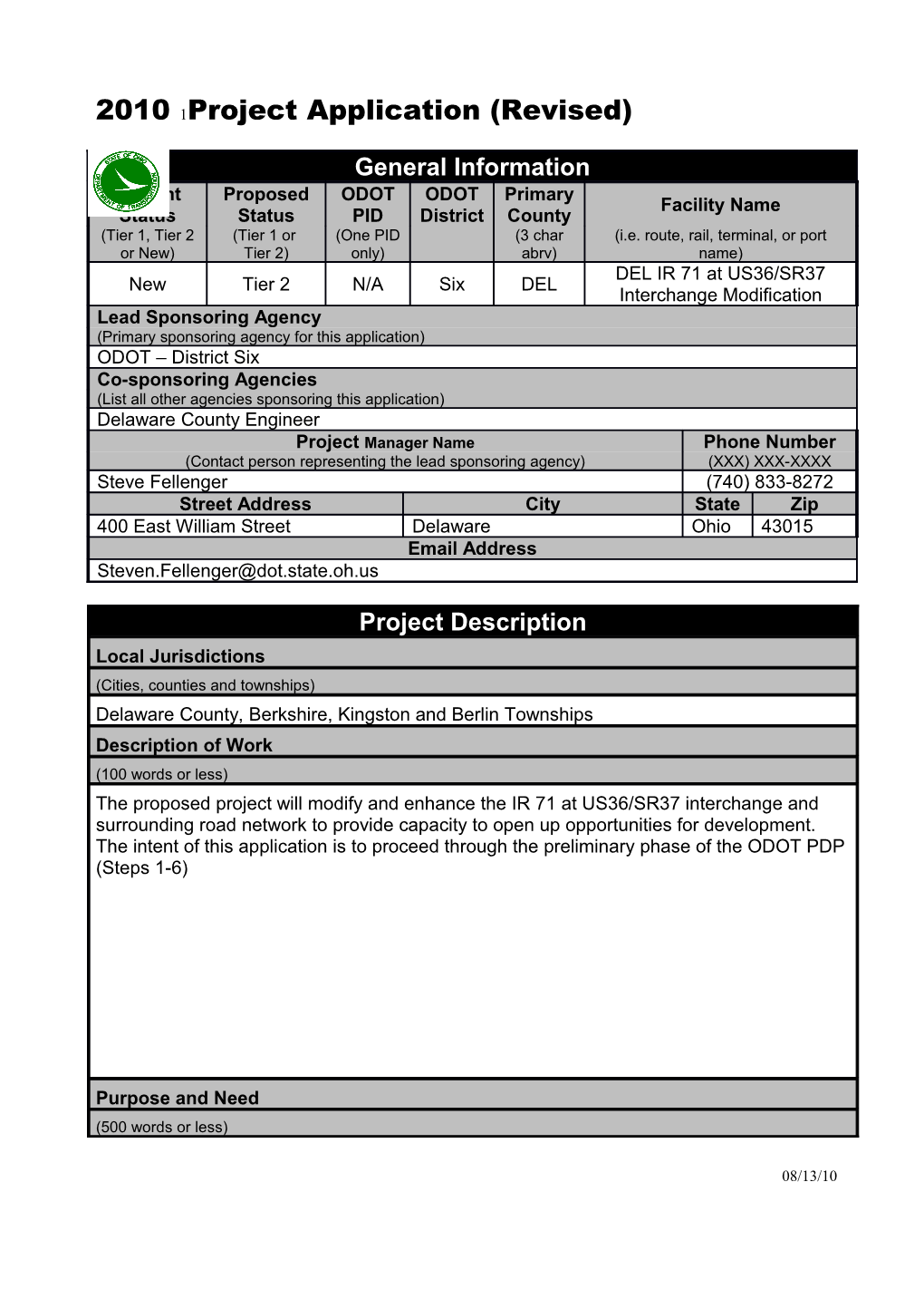 Updated 2010 TRAC - Revised Application
