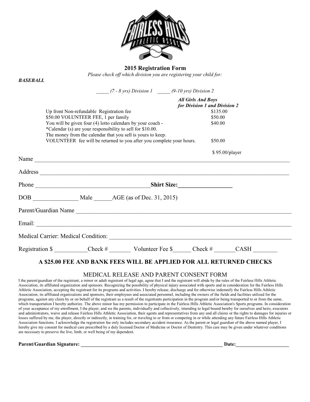 2015 Registration Form