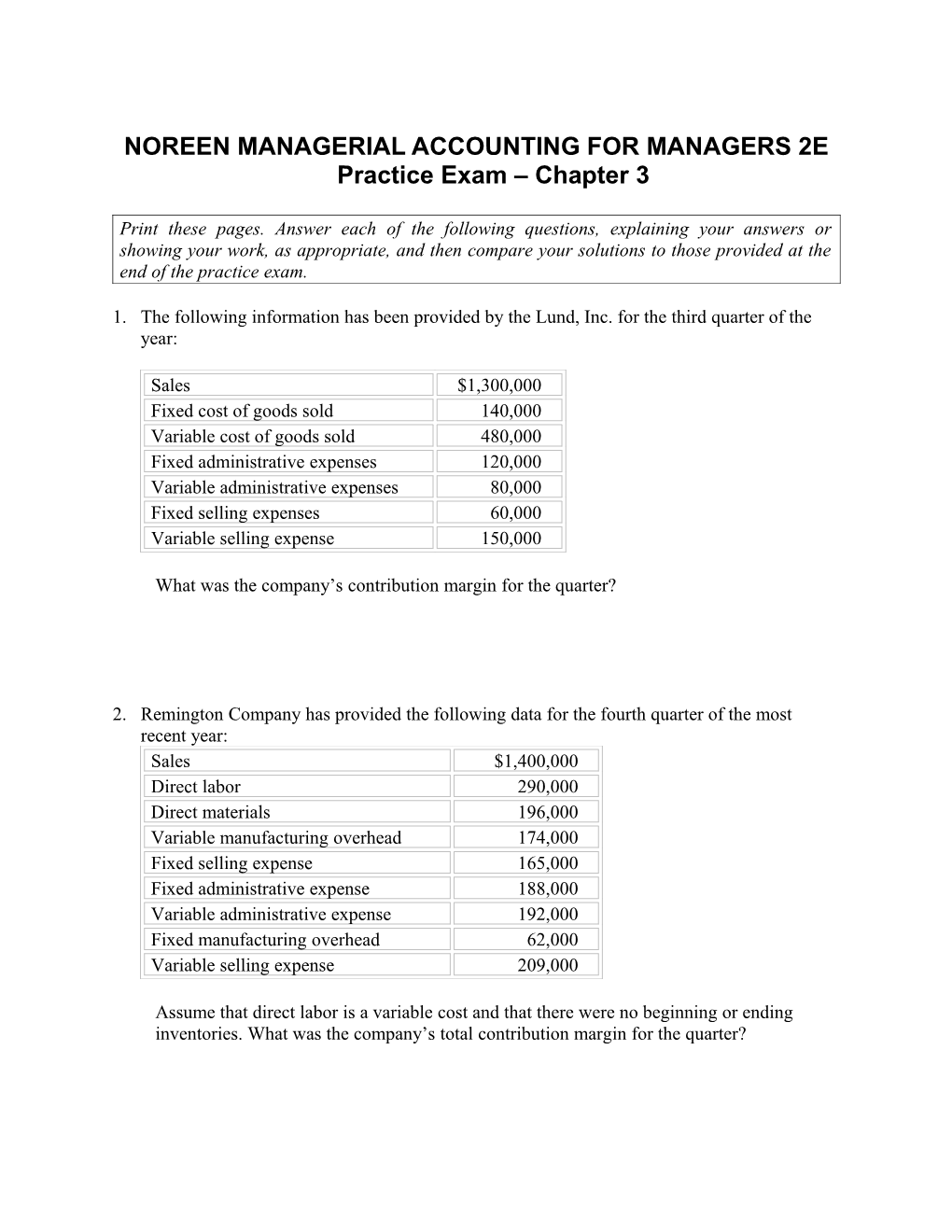 Folk Exam Questions - Chapter 5