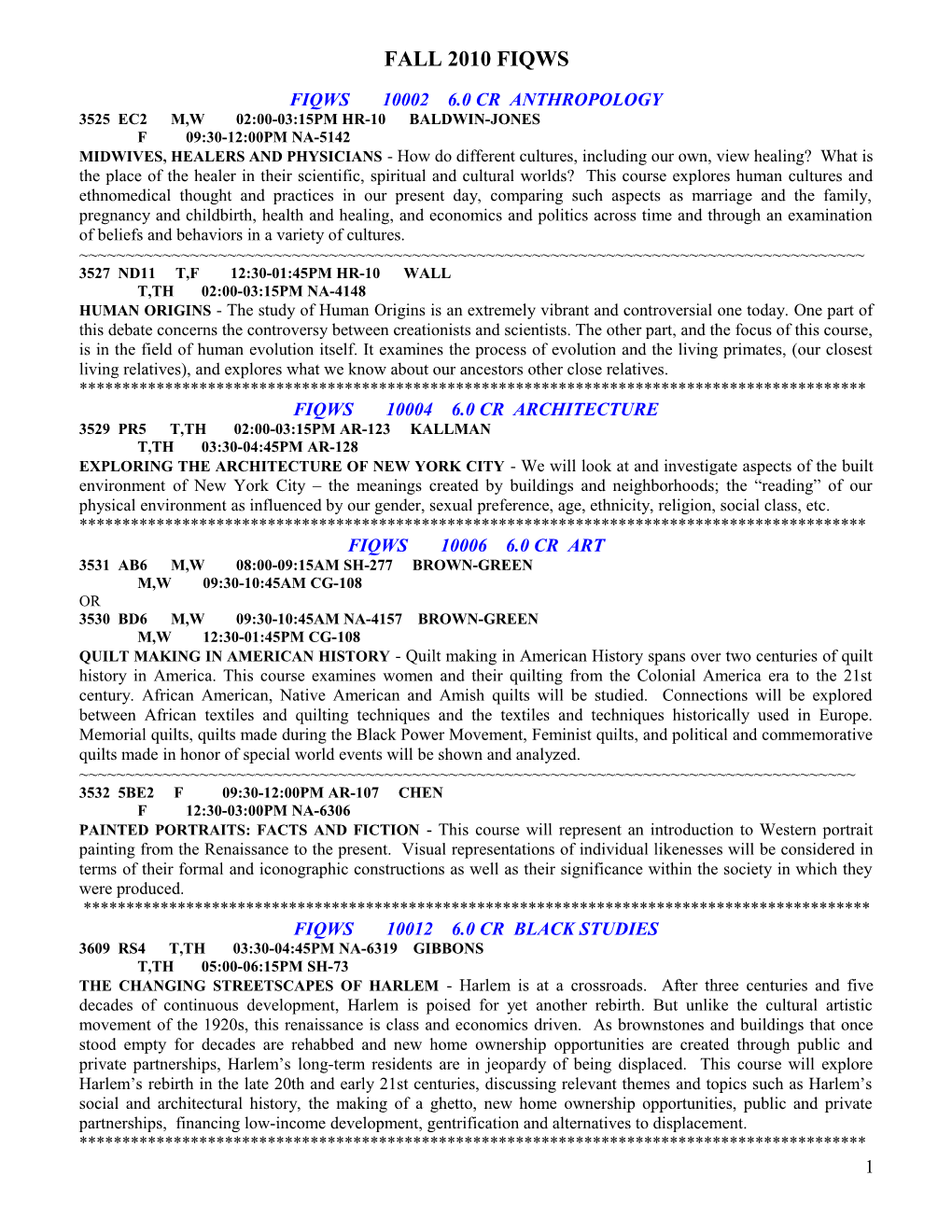 Fiqws 10002 6.0 Cr Anthropology