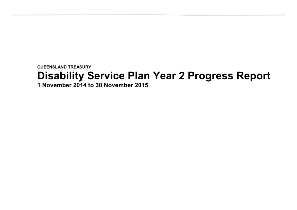 Disability Service Plan Year 2 Progress Report