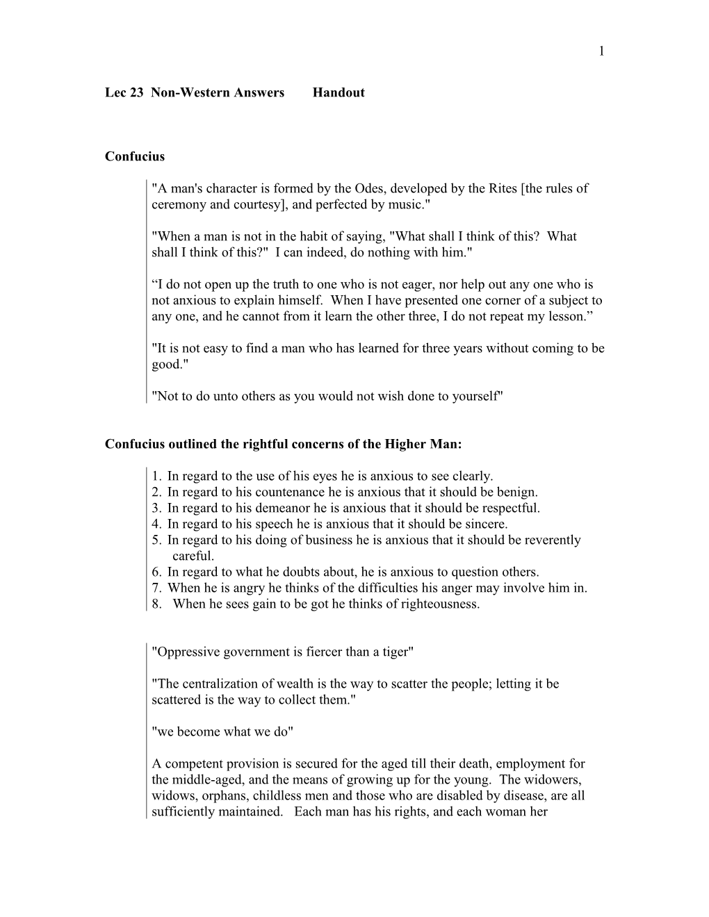 Lec 23 Non-Western Answers Handout