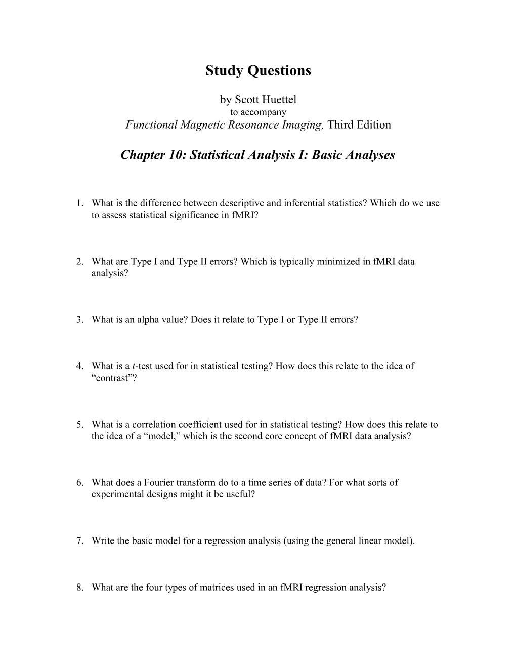 Chapter 10: Statistical Analysis I: Basic Analyses