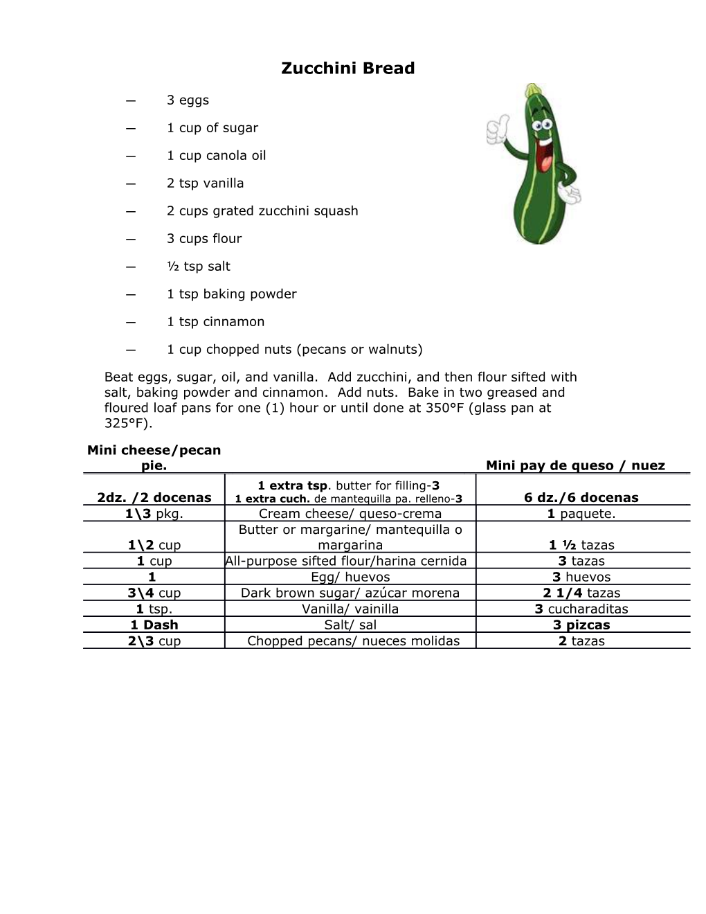 2 Cups Grated Zucchini Squash