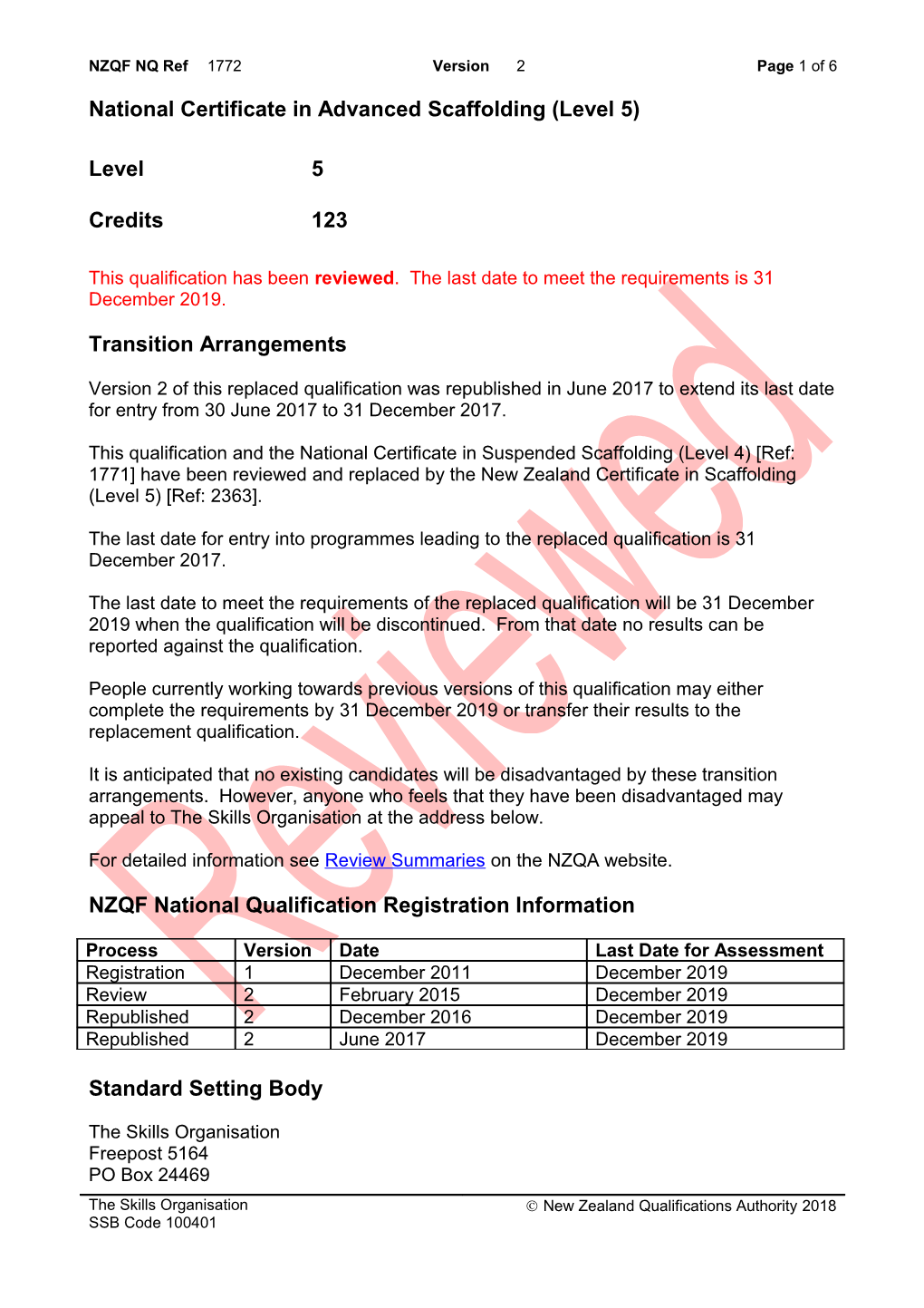 1772 National Certificate in Advanced Scaffolding (Level 5)