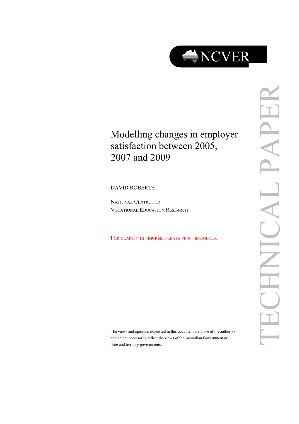 Employer Satisfication 2005 and 2007