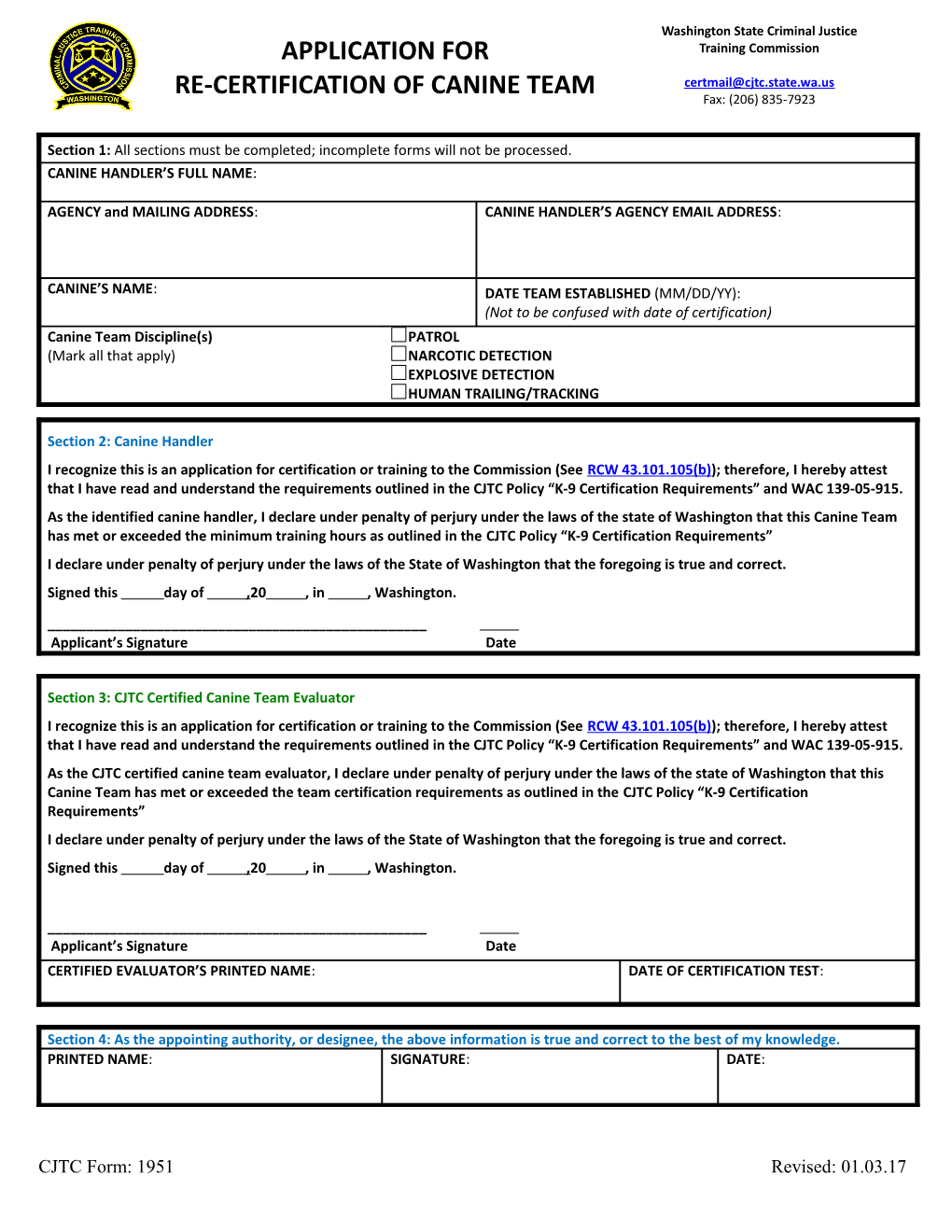 Washington State Criminal Justice Training Commission